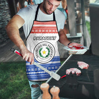 Paraguay Christmas Apron with Red-White-Blue Design, National Seal, and Santa Motif - Wonder Print Shop