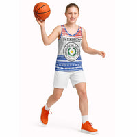 Paraguay Christmas Basketball Jersey with Red-White-Blue Design, National Seal, and Santa Motif - Wonder Print Shop
