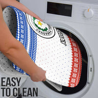 Paraguay Christmas Bathroom Set with Red-White-Blue Design, National Seal, and Santa Motif - Wonder Print Shop