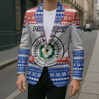 Paraguay Christmas Blazer with Red-White-Blue Design, National Seal, and Santa Motif - Wonder Print Shop
