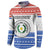 Paraguay Christmas Button Sweatshirt with Red-White-Blue Design, National Seal, and Santa Motif - Wonder Print Shop