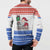 Paraguay Christmas Button Sweatshirt with Red-White-Blue Design, National Seal, and Santa Motif - Wonder Print Shop