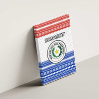 Paraguay Christmas Canvas Wall Art with Red-White-Blue Design, National Seal, and Santa Motif - Wonder Print Shop