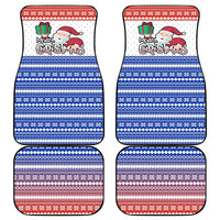 Paraguay Christmas Car Mats with Red-White-Blue Design, National Seal, and Santa Motif - Wonder Print Shop