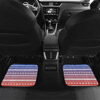 Paraguay Christmas Car Mats with Red-White-Blue Design, National Seal, and Santa Motif - Wonder Print Shop