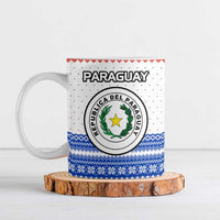 Paraguay Christmas Ceramic Mug with Red-White-Blue Design, National Seal, and Santa Motif - Wonder Print Shop