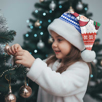 Paraguay Christmas Santa Hat with Red-White-Blue Design, National Seal, and Santa Motif - Wonder Print Shop