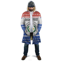 Paraguay Christmas Cloak with Red-White-Blue Design, National Seal, and Santa Motif - Wonder Print Shop