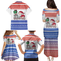 Paraguay Christmas Family Matching Puletasi and Hawaiian Shirt with Red-White-Blue Design, National Seal, and Santa Motif - Wonder Print Shop