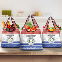 Paraguay Christmas Grocery Bag with Red-White-Blue Design, National Seal, and Santa Motif - Wonder Print Shop