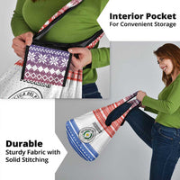 Paraguay Christmas Grocery Bag with Red-White-Blue Design, National Seal, and Santa Motif - Wonder Print Shop