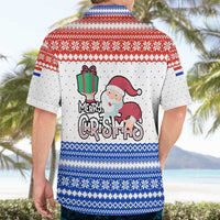Paraguay Christmas Hawaiian Shirt with Red-White-Blue Design, National Seal, and Santa Motif - Wonder Print Shop