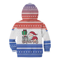 Paraguay Christmas Kid Hoodie with Red-White-Blue Design, National Seal, and Santa Motif - Wonder Print Shop