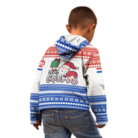 Paraguay Christmas Kid Hoodie with Red-White-Blue Design, National Seal, and Santa Motif - Wonder Print Shop