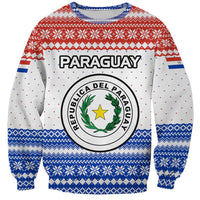 Paraguay Christmas Sweatshirt with Red-White-Blue Design, National Seal, and Santa Motif - Wonder Print Shop