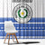 Paraguay Christmas Window Curtain with Red-White-Blue Design, National Seal, and Santa Motif - Wonder Print Shop