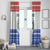 Paraguay Christmas Window Curtain with Red-White-Blue Design, National Seal, and Santa Motif - Wonder Print Shop