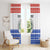 Paraguay Christmas Window Curtain with Red-White-Blue Design, National Seal, and Santa Motif - Wonder Print Shop