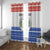 Paraguay Christmas Window Curtain with Red-White-Blue Design, National Seal, and Santa Motif - Wonder Print Shop