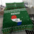 Paraguay Christmas Bedding Set with Green Festive Pattern, Map and Flag Motif, and Santa Illustration - Wonder Print Shop