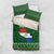 Paraguay Christmas Bedding Set with Green Festive Pattern, Map and Flag Motif, and Santa Illustration - Wonder Print Shop