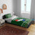Paraguay Christmas Bedding Set with Green Festive Pattern, Map and Flag Motif, and Santa Illustration - Wonder Print Shop