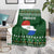 Paraguay Christmas Blanket with Green Festive Pattern, Map and Flag Motif, and Santa Illustration - Wonder Print Shop