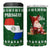 Paraguay Christmas 4 in 1 Can Cooler Tumbler with Green Festive Pattern, Map and Flag Motif, and Santa Illustration - Wonder Print Shop