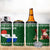 Paraguay Christmas 4 in 1 Can Cooler Tumbler with Green Festive Pattern, Map and Flag Motif, and Santa Illustration - Wonder Print Shop