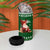 Paraguay Christmas 4 in 1 Can Cooler Tumbler with Green Festive Pattern, Map and Flag Motif, and Santa Illustration - Wonder Print Shop