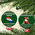 Paraguay Christmas Ceramic Ornament with Green Festive Pattern, Map and Flag Motif, and Santa Illustration - Wonder Print Shop