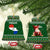 Paraguay Christmas Ceramic Ornament with Green Festive Pattern, Map and Flag Motif, and Santa Illustration - Wonder Print Shop