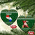 Paraguay Christmas Ceramic Ornament with Green Festive Pattern, Map and Flag Motif, and Santa Illustration - Wonder Print Shop