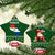 Paraguay Christmas Ceramic Ornament with Green Festive Pattern, Map and Flag Motif, and Santa Illustration - Wonder Print Shop