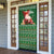Paraguay Christmas Door Cover with Green Festive Pattern, Map and Flag Motif, and Santa Illustration - Wonder Print Shop