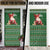 Paraguay Christmas Door Cover with Green Festive Pattern, Map and Flag Motif, and Santa Illustration - Wonder Print Shop