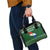 Paraguay Christmas Shoulder Handbag with Green Festive Pattern, Map and Flag Motif, and Santa Illustration - Wonder Print Shop
