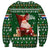 Paraguay Christmas Sweatshirt with Green Festive Pattern, Map and Flag Motif, and Santa Illustration - Wonder Print Shop