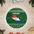Paraguay Christmas Tree Skirt with Green Festive Pattern, Map and Flag Motif, and Santa Illustration - Wonder Print Shop