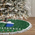 Paraguay Christmas Tree Skirt with Green Festive Pattern, Map and Flag Motif, and Santa Illustration - Wonder Print Shop