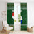 Paraguay Christmas Window Curtain with Green Festive Pattern, Map and Flag Motif, and Santa Illustration - Wonder Print Shop