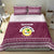 Qatar Christmas Bedding Set with Maroon-White Design, National Emblem, and Camel Motif - Wonder Print Shop
