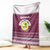 Qatar Christmas Blanket with Maroon-White Design, National Emblem, and Camel Motif - Wonder Print Shop