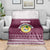 Qatar Christmas Blanket with Maroon-White Design, National Emblem, and Camel Motif - Wonder Print Shop
