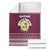 Qatar Christmas Blanket with Maroon-White Design, National Emblem, and Camel Motif - Wonder Print Shop