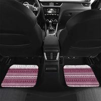 Qatar Christmas Car Mats with Maroon-White Design, National Emblem, and Camel Motif - Wonder Print Shop