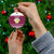 Qatar Christmas Ceramic Ornament with Maroon-White Design, National Emblem, and Camel Motif - Wonder Print Shop