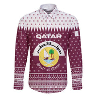 Qatar Christmas Family Matching Puletasi and Hawaiian Shirt with Maroon-White Design, National Emblem, and Camel Motif - Wonder Print Shop