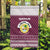 Qatar Christmas Garden Flag with Maroon-White Design, National Emblem, and Camel Motif - Wonder Print Shop