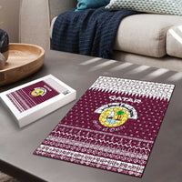 Qatar Christmas Puzzle with Maroon-White Design, National Emblem, and Camel Motif - Wonder Print Shop